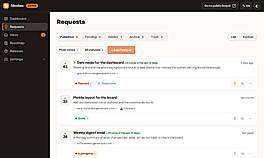 Admin: moderate requests in list or kanban view