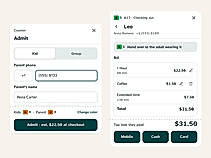 Admit in one tap, check out by payment method