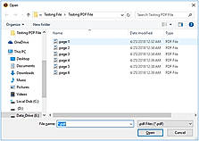 Search for the PDF file by pressing the browse button and hitting the Open button.