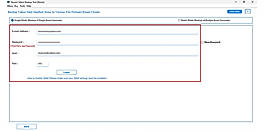 Select single or batch mode and log in to IMAP via its credentials.