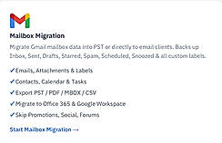 Click on Mailbox Migration to continue the process
