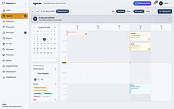 Weekly calendar with appointments waiting for confirmation