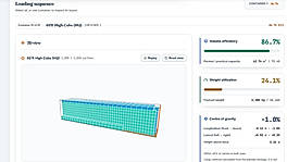 3D packed 40ft HC container with utilisation