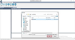 Click on Open and select the MDB file that you want to open.