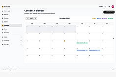 Content calendar