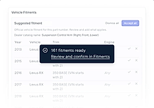 Fitment review - every pulled part cataloged with verified fitment data