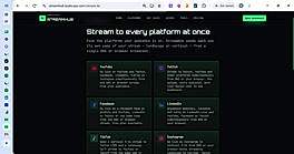 StreamHub Supported Platforms - YouTube Twitch Facebook LinkedIn TikTok Instagram