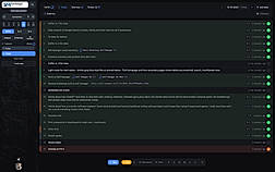 Dashboard viewing tasks in Dark Mode - V4.3