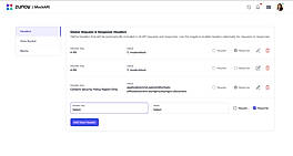 Global request and response header