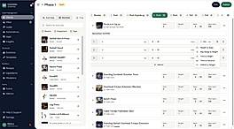 Workout builder with exercise library, sections, sets, reps, rest time and flexi