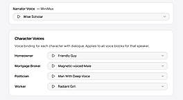 Voiceover settings
