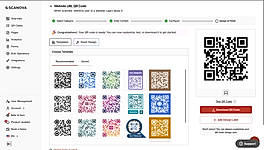 Design branded QR Codes with templates, Smart Design, or from scratch.