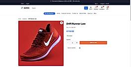 Product page with cart, wishlist and compare