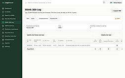 The Form 300 log maintains itself as cases are logged, year by year