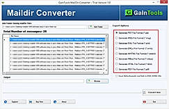 pick export option