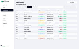 "Effortlessly track every transaction across all accounts with smart filters, auto-categorization, and instant search."