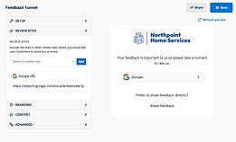 Feedback funnel editor