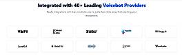 Integrated with 40+ voicebot providers