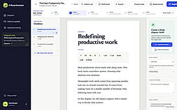 Editable chapter writing workspace