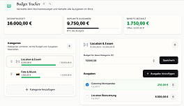 Wedding budget tracker (German interface)