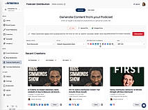Distribution.ai's Podcast Distribution dashboard