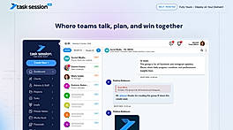 Team and client chat with groups