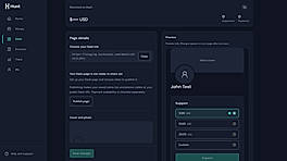 Dash payment page setup