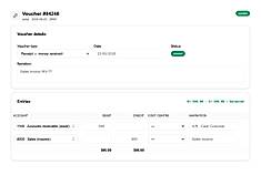 Ledger: balanced voucher posted automatically for the bill