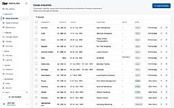 Enquiries workflow showing cargo or vessel enquiries