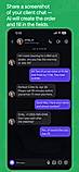 Create an order from a client chat screenshot with AI