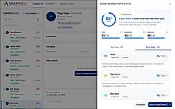 Candidate profile with AI match score