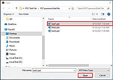 Browse and Select PST Files