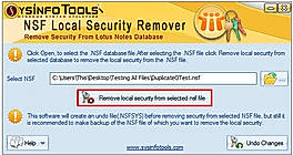 Step 3: Click the Remove Local Security button to start the process.