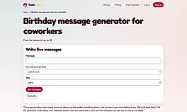Birthday message generator