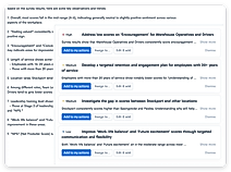 AI summary and prioritised suggested actions