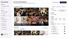 Show guest photos in real time with the Live Picture Wall and Slideshow.