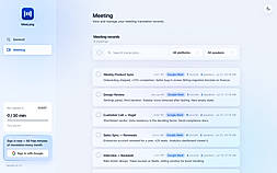 dashboard meeting list