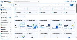 A unified dashboard workspace called FileVerse that aggregates files and folders from all your linked cloud storage accounts into a single, easily sortable, and searchable management interface.
