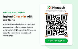 QR code visitor check-in system for fast and contactless entry