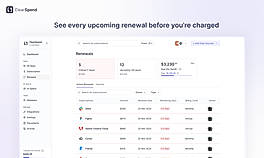 Renewals – Stay ahead of upcoming charges