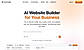 AI website builder workspace