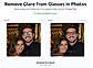 An example of 'before-after' preview after glasses glare removal
