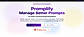 Promplify homepage and prompt management workspace