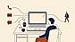 Every request lands in one queue, the right interpreter goes out.