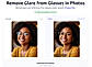 One more example of 'before-after' images with and without glasses glare removed