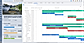 Synergix ERP project management Gantt chart with progressive billing, budget cost, and profit margin tracking