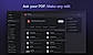 Eliten PDF Tools interface showing a document upload area, categorized actions (Chat with PDF, Summarize, Translate, Edit, Redact, Sign, Merge, Split), and a list of uploaded documents