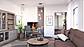Living room with fireplace