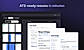 Eliten Resume Builder showing template selection and a live preview of a resume being formatted across multiple design options