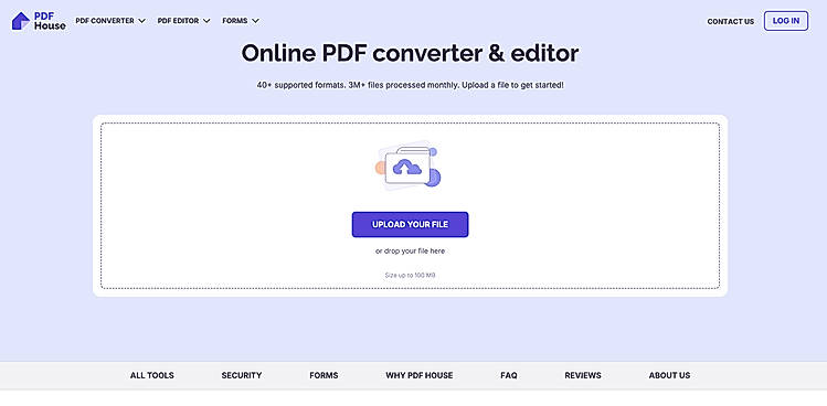 PDF House Home page